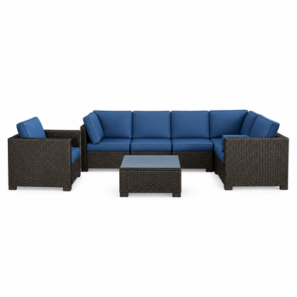 7 Pieces Outdoor Set Furniture Patio Furniture Sets Conversation Sets Balcony Furniture Outdoor Sectional For Outdoor Indoor  Lawn Garden Porch Poolside