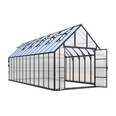 10' x 32' Heavy-Duty Outdoor Greenhouse – Aluminum Frame, UV-Resistant Polycarbonate Panels & 7 Roof Vents