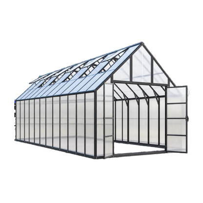 10' x 32' Heavy-Duty Outdoor Greenhouse – Aluminum Frame, UV-Resistant Polycarbonate Panels & 7 Roof Vents