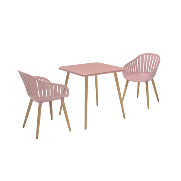 Nassau Bistro Set – Peony Pink Social Plastic® - 3pc