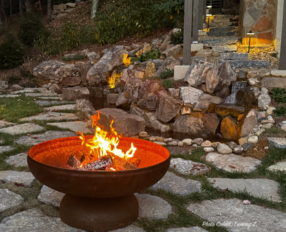 Ohio Flame “The Patriot” American Fire Pit — Heavy‑Gauge Carbon Steel with Natural Patina Finish(Made in USA)