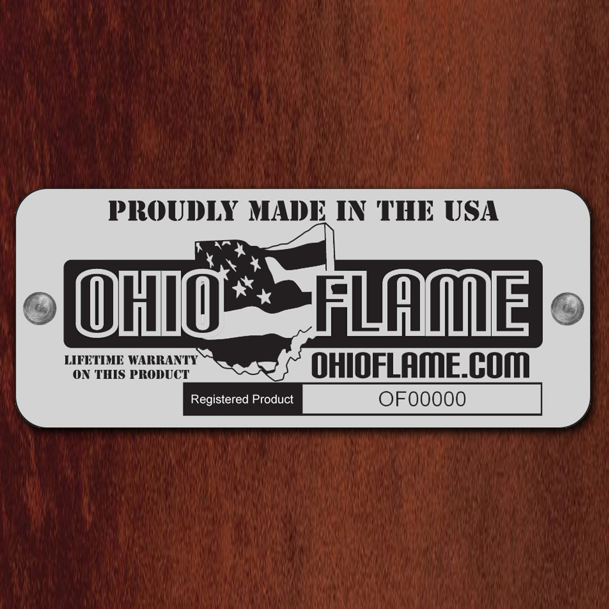 Ohio Flame “The Patriot” American Fire Pit — Heavy‑Gauge Carbon Steel with Natural Patina Finish(Made in USA)