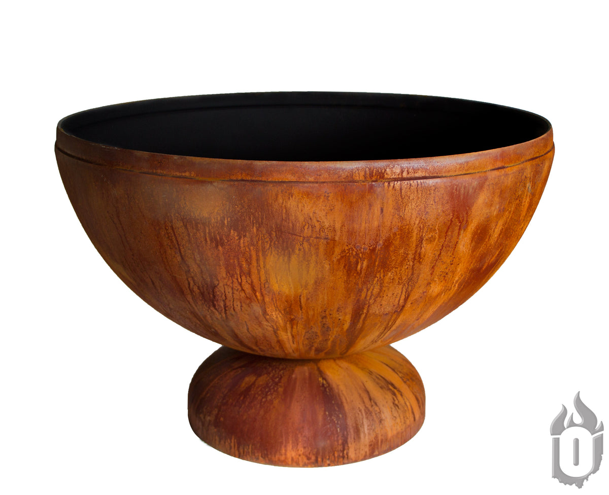 Ohio Flame “Fire Chalice” Artisan Fire Bowl — Handcrafted Carbon Steel with Patina Finish (Made in USA)