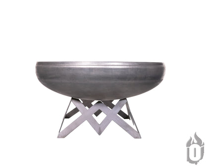 Ohio Flame “The Liberty” American Fire Pit — Heavy‑Gauge Carbon Steel with Natural Patina Finish & Liberty Angled Base (Made in USA)