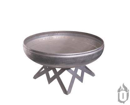 Ohio Flame “The Liberty” American Fire Pit — Heavy‑Gauge Carbon Steel with Natural Patina Finish & Liberty Angled Base (Made in USA)