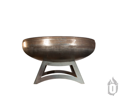 Ohio Flame “The Liberty” American Fire Pit — Heavy‑Gauge Carbon Steel with Natural Patina Finish &  Hollow Base (Made in USA)