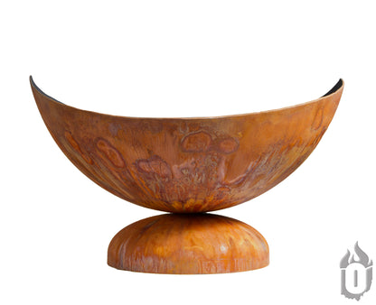 Ohio Flame “Lunar” Artisan Fire Bowl — Handcrafted Carbon Steel with Patina Finish (Made in USA)