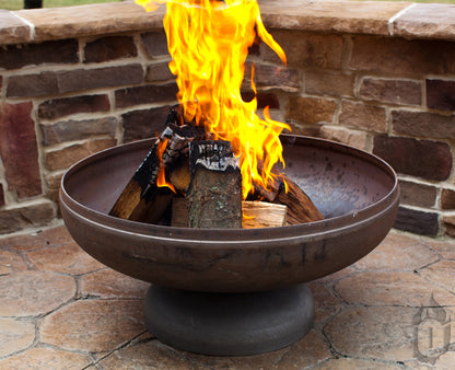 Ohio Flame “The Patriot” American Fire Pit — Heavy‑Gauge Carbon Steel with Natural Patina Finish(Made in USA)