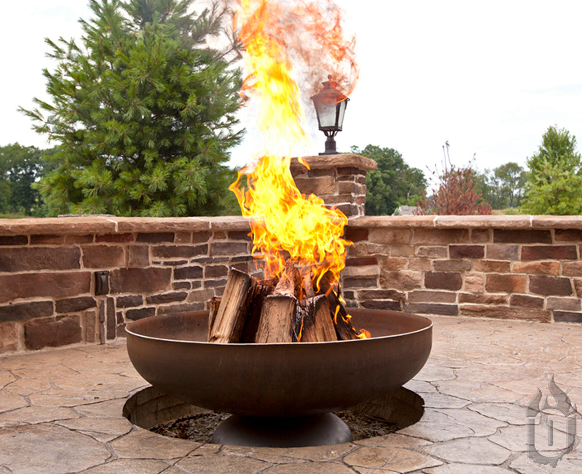 Ohio Flame “The Patriot” American Fire Pit — Heavy‑Gauge Carbon Steel with Natural Patina Finish(Made in USA)