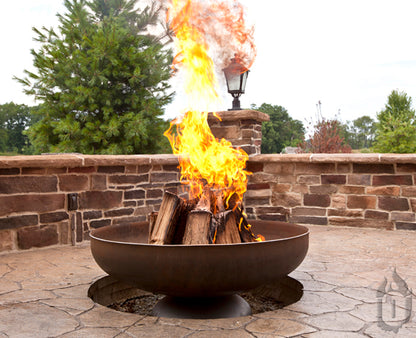 Ohio Flame “The Patriot” American Fire Pit — Heavy‑Gauge Carbon Steel with Natural Patina Finish(Made in USA)
