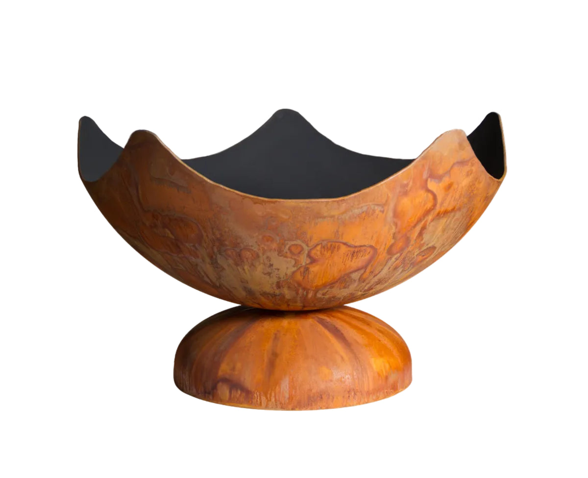 Ohio Flame “Stellar” Artisan Fire Bowl — Handcrafted Carbon Steel with Patina Finish