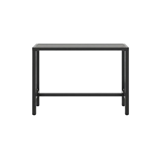 48/55" Outdoor Bar Table – Waterproof Top, Drainage Gaps & Heavy‑Duty Metal Frame