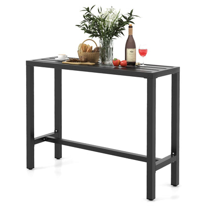 48/55" Outdoor Bar Table – Waterproof Top & Heavy‑Duty Metal Frame