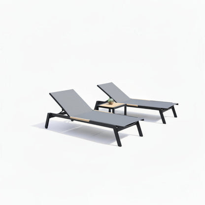 Panama Dark Duo Coffee Set & Sun Loungers - 3pc