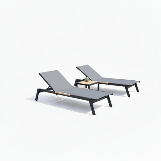 Panama Dark Duo Coffee Set & Sun Loungers - 3pc