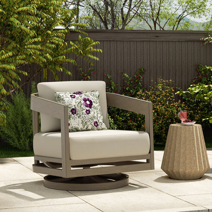 Harmonti Patio 5-Piece Aluminum Swivel Conversation Sofa Set With Cushions