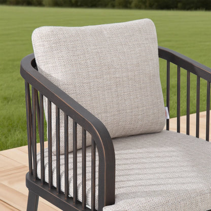 Asheville Patio Rectangular Dining Table and 6 Dining Chairs