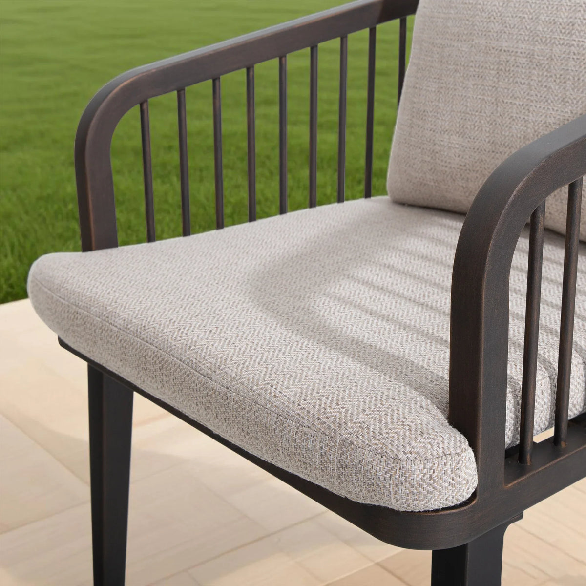 Asheville Patio Rectangular Dining Table and 6 Dining Chairs