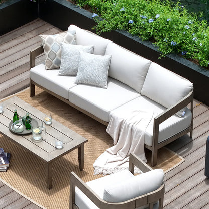 Harmonti 6-Piece Aluminum Patio Conversation Sofa Set With Ottoman