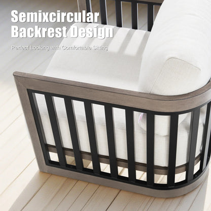 Sereno 6-Pieces Modern Outdoor Sectional Seating Set with Ottoman