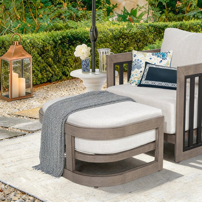 Sereno 6-Piece Swivel Aluminum Patio Conversation Set with Ottoman