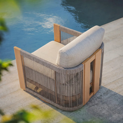 Positano 5-Piece Swivel Patio Conversation Set with Sunbrella® Cushions
