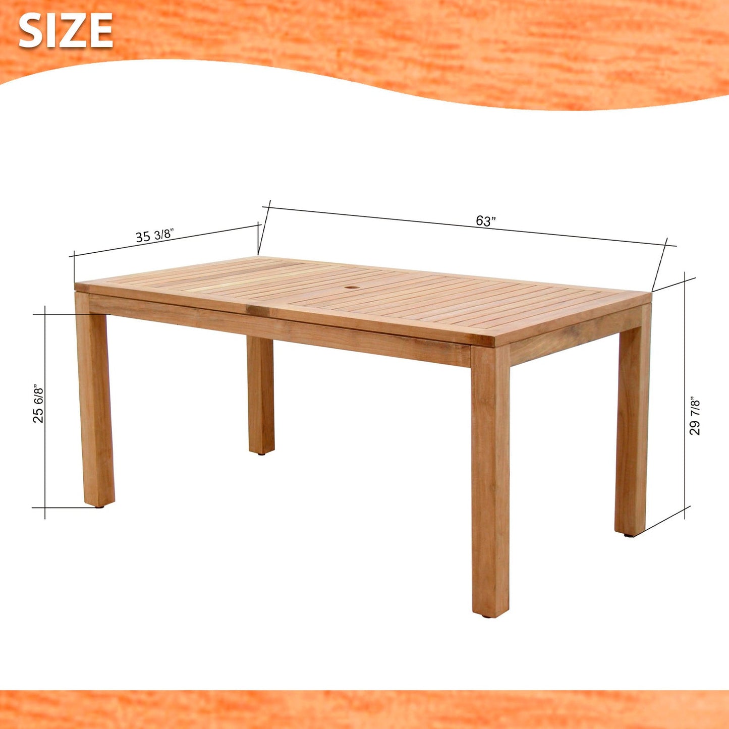 Rinjani Rectangular Teak Dining Table &amp; 6 Chamonix Dining Chairs Set