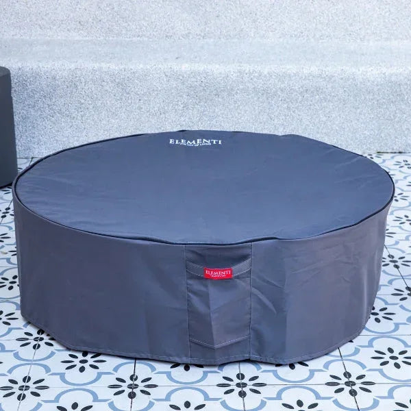 Elementi Plus Rose Bowl 48" Round Concrete Fire Bowl – 60,000 BTU Outdoor Gas Feature