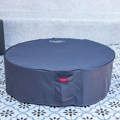 Elementi Plus Rose Bowl 48" Round Concrete Fire Bowl – 60,000 BTU Outdoor Gas Feature