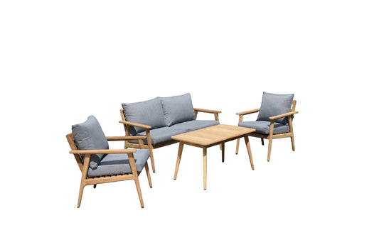 Eve FSC Teak Outdoor Conversation Set with Cushions