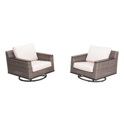2 Beaufort Wicker Swivel Rocking Chair - Set of 2