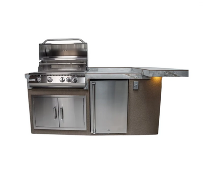 St. John 7’6" Outdoor Kitchen Bar Island – Kokomo 32" Grill & Fridge
