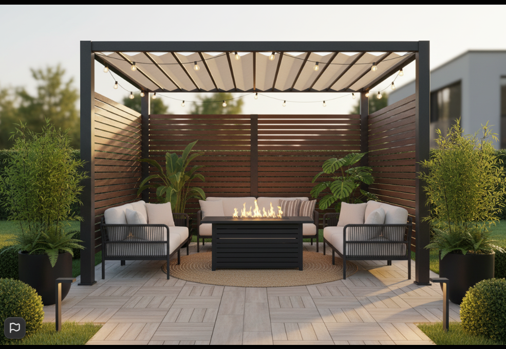 Propane / Gas Outdoor Fire Pit Table With Lid