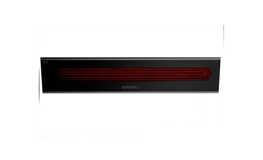 Bromic Platinum Smart Heat 2300W Electric Patio Heater - Radiant Infrared, 220V-240V, Black Finish