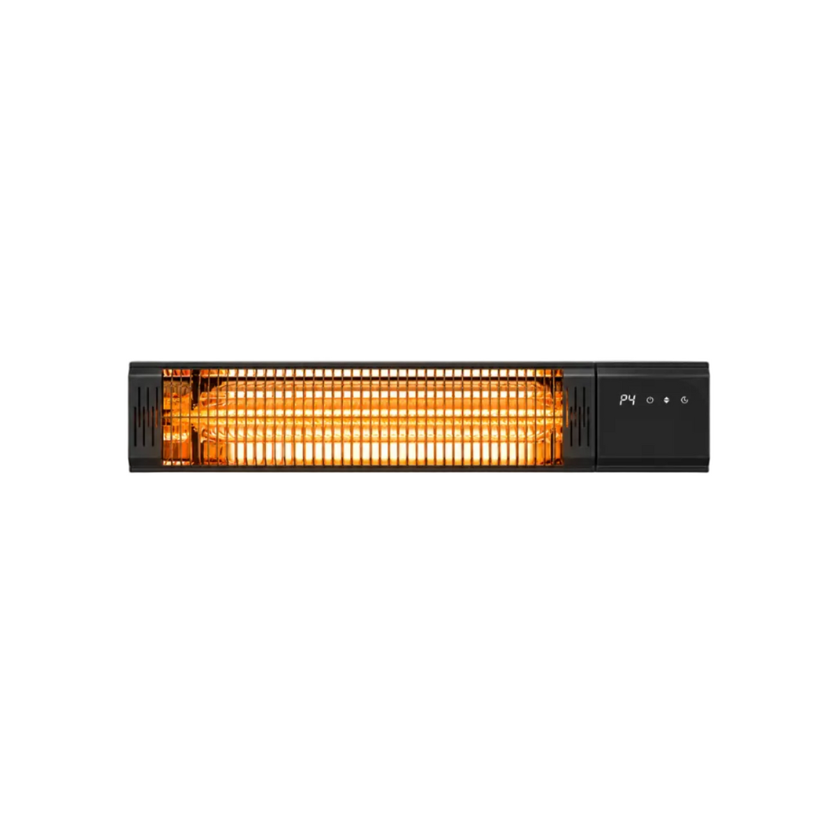 1500 Watt Indoor Outdoor Black Metal Electric Infrared Heater with 4 Heat Levels, Timer, Touch Controls, 1-Piece