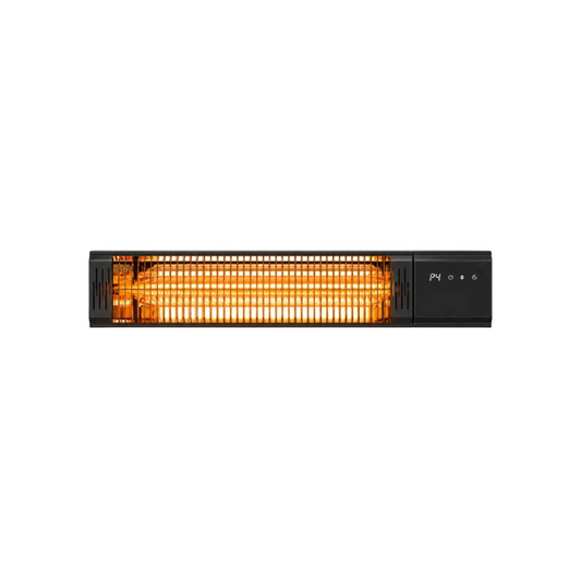 1500 Watt Indoor Outdoor Black Metal Electric Infrared Heater with 4 Heat Levels, Timer, Touch Controls, 1-Piece