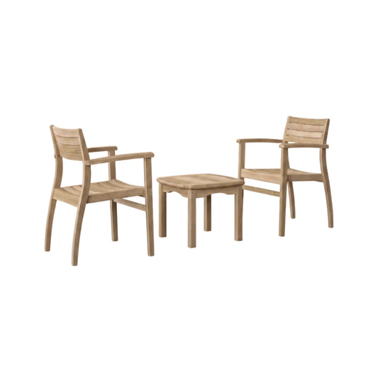 Intan Teak Side Table & 2 Ninia Chairs