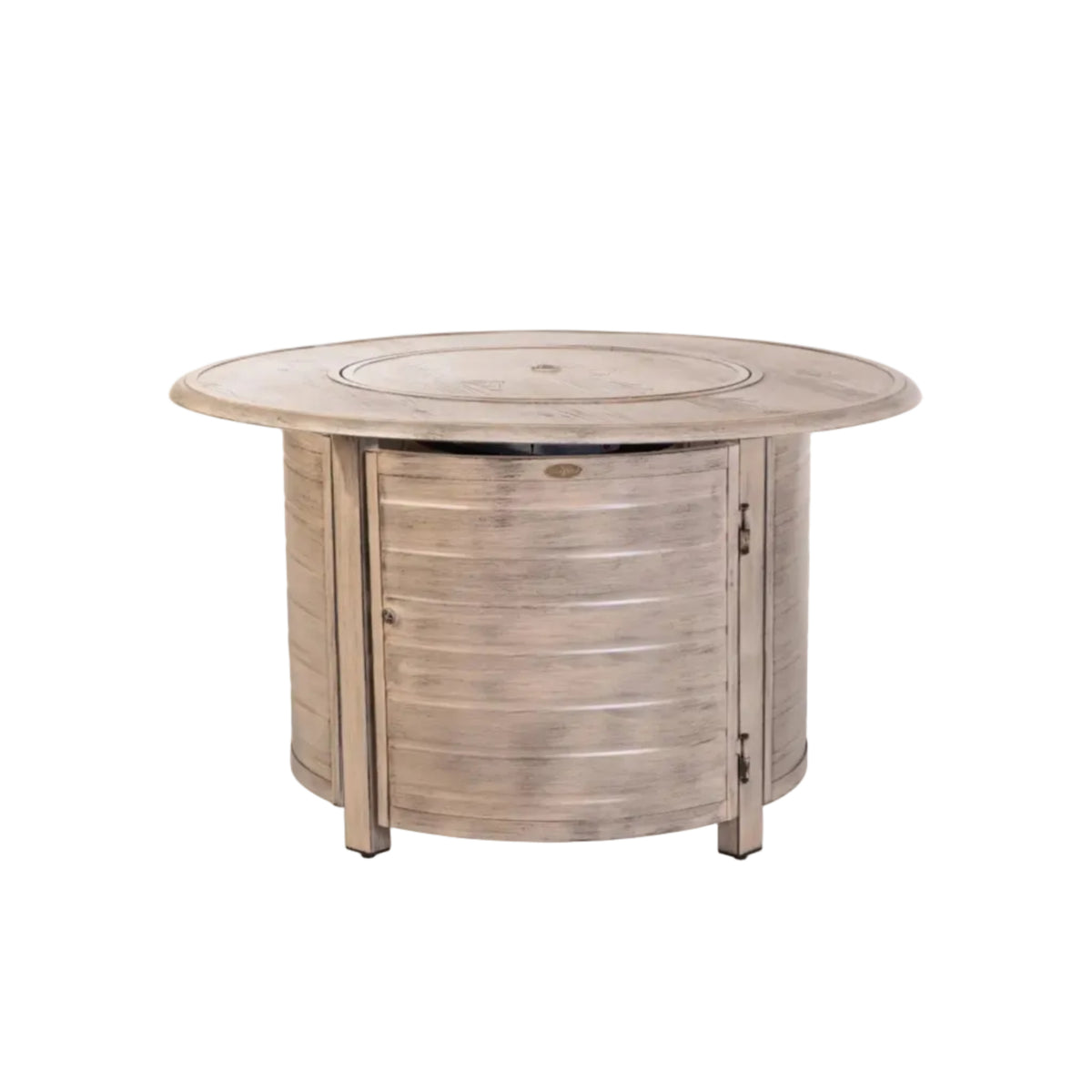 Thatcher Driftwood Round Aluminum LPG Fire Pit