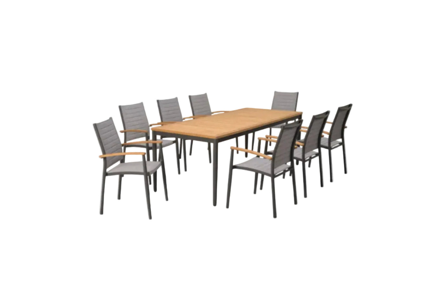 Topaz 9 Piece Teak Big Rectangular Dining Set