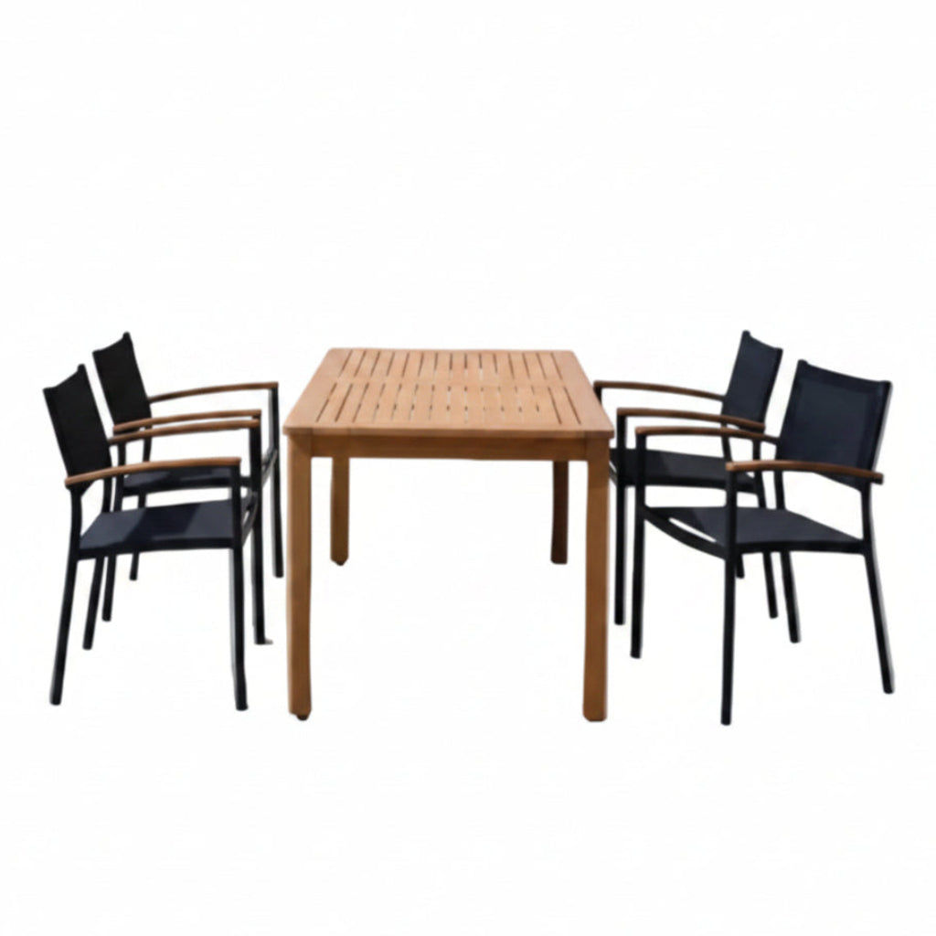 Orlando Rectangular Table and Vera Armchair Dining Set