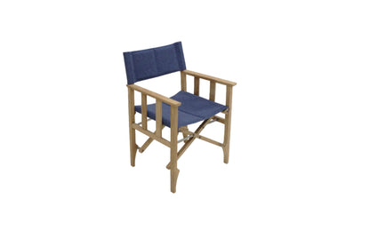 Zircon Teak Director Chair ‚Äì Blue Horizon - 1 Piece