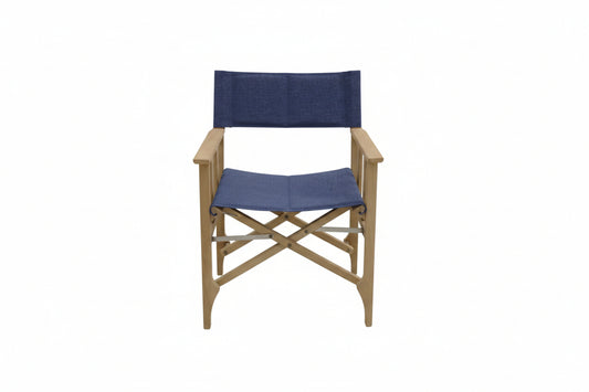 Zircon Teak Director Chair ‚Äì Blue Horizon - 1 Piece