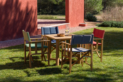 Zircon Teak Director Chair ‚Äì Red - 1 Piece