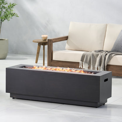 48" Contemporary Rectangular Propane Fire Pit – 50,000 BTU
