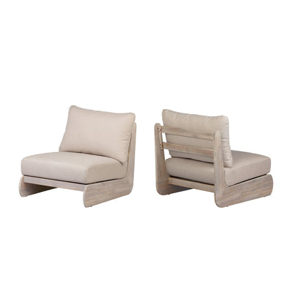 Lazy Acacia Patio Club Chair Set of 2