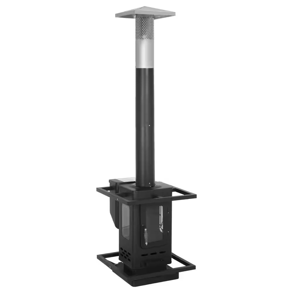 Pellet-Fueled Patio Heater with 3 Glass Panel, 150 Sq. Ft., 75,000 BTU