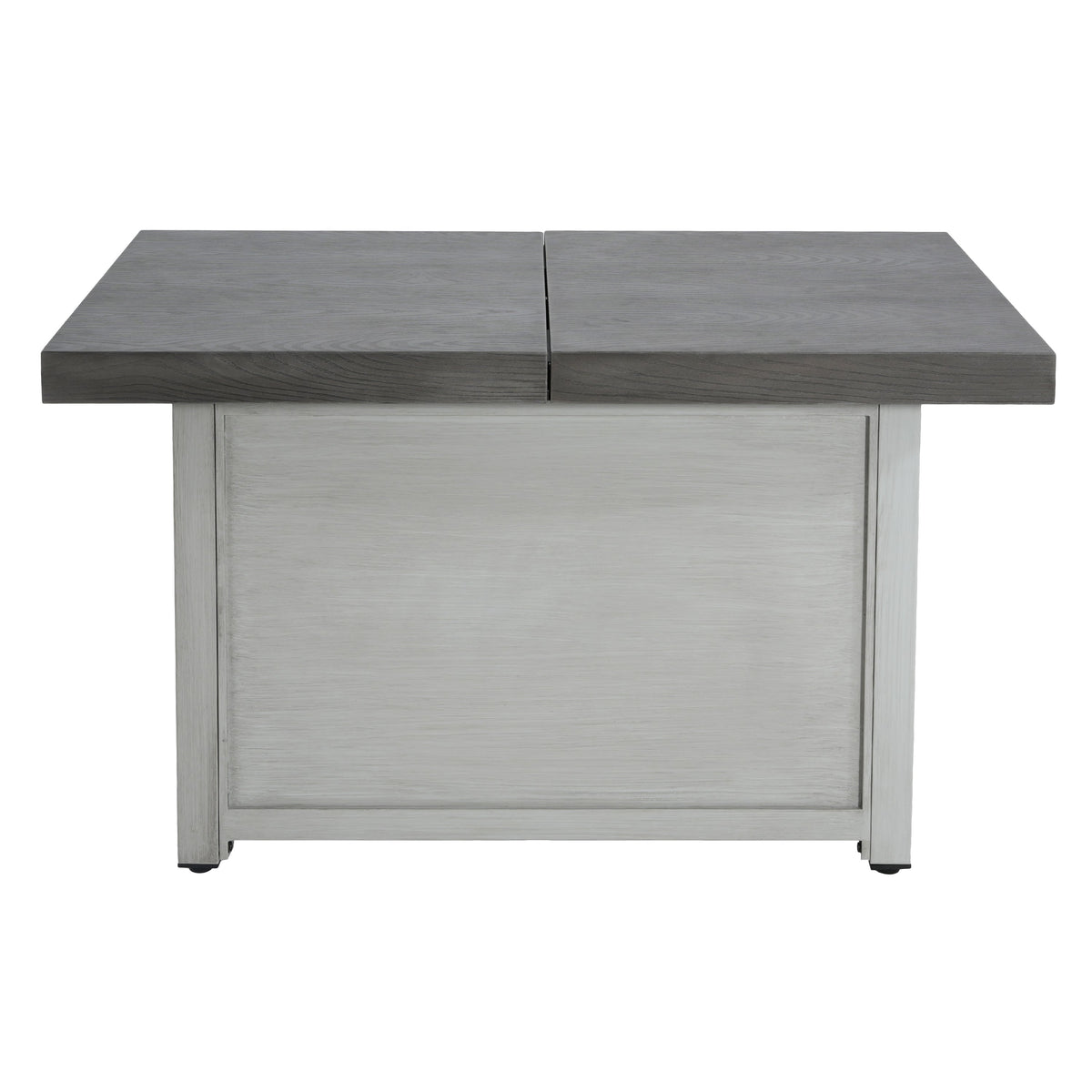 Extendable Rectangle Aluminum Fire Pit Table – 50,000 BTU, Dark Grey