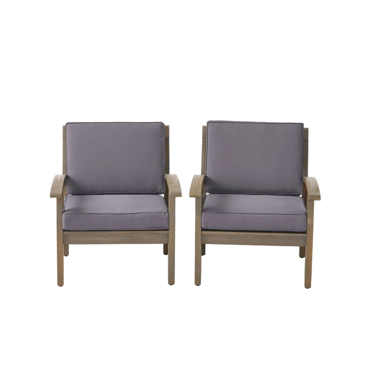 Peyton Outdoor Acacia Wood Club Chair – Deep Seating with Water‑Resistant Cushions