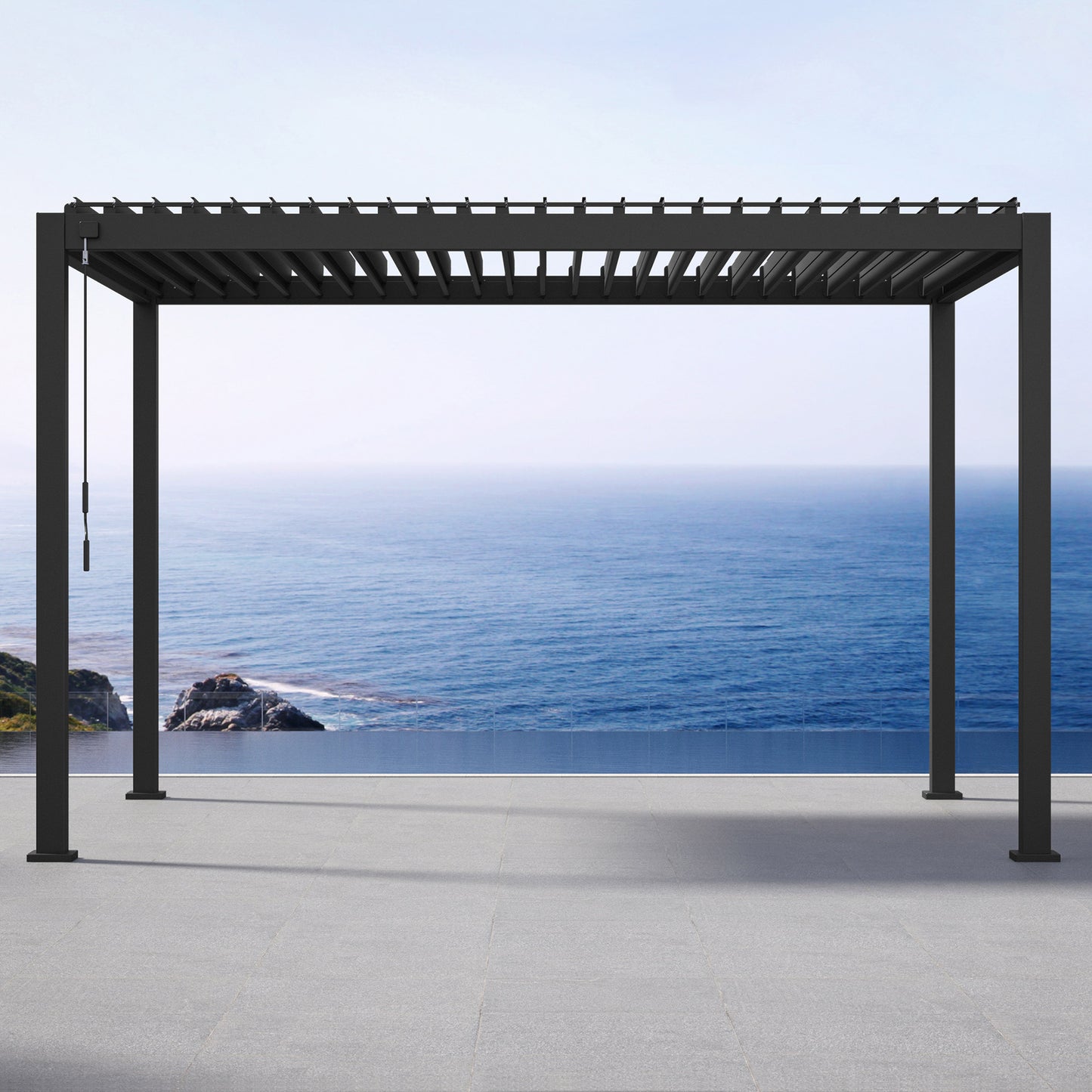 Mirador Adjustable Louvered Aluminum Pergola 10' X 13'