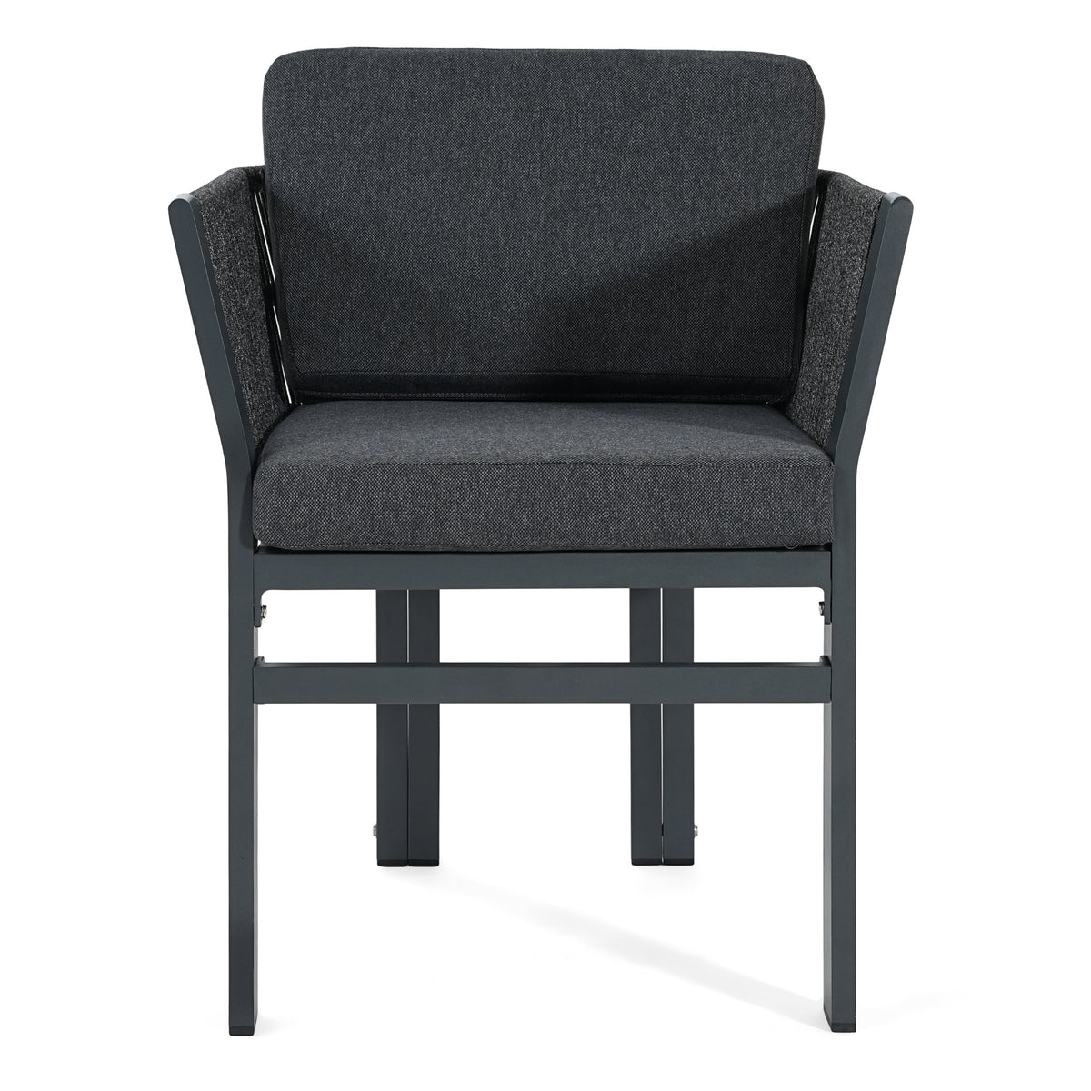 Acacia Wood Outdoor Dining Set with Aluminum Rope‑Woven Chairs — 7‑Piece